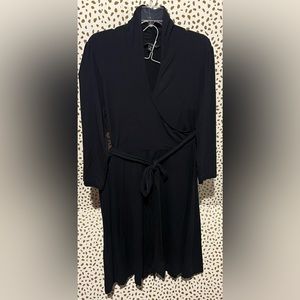 Nana Republic navy faux wrap dress.